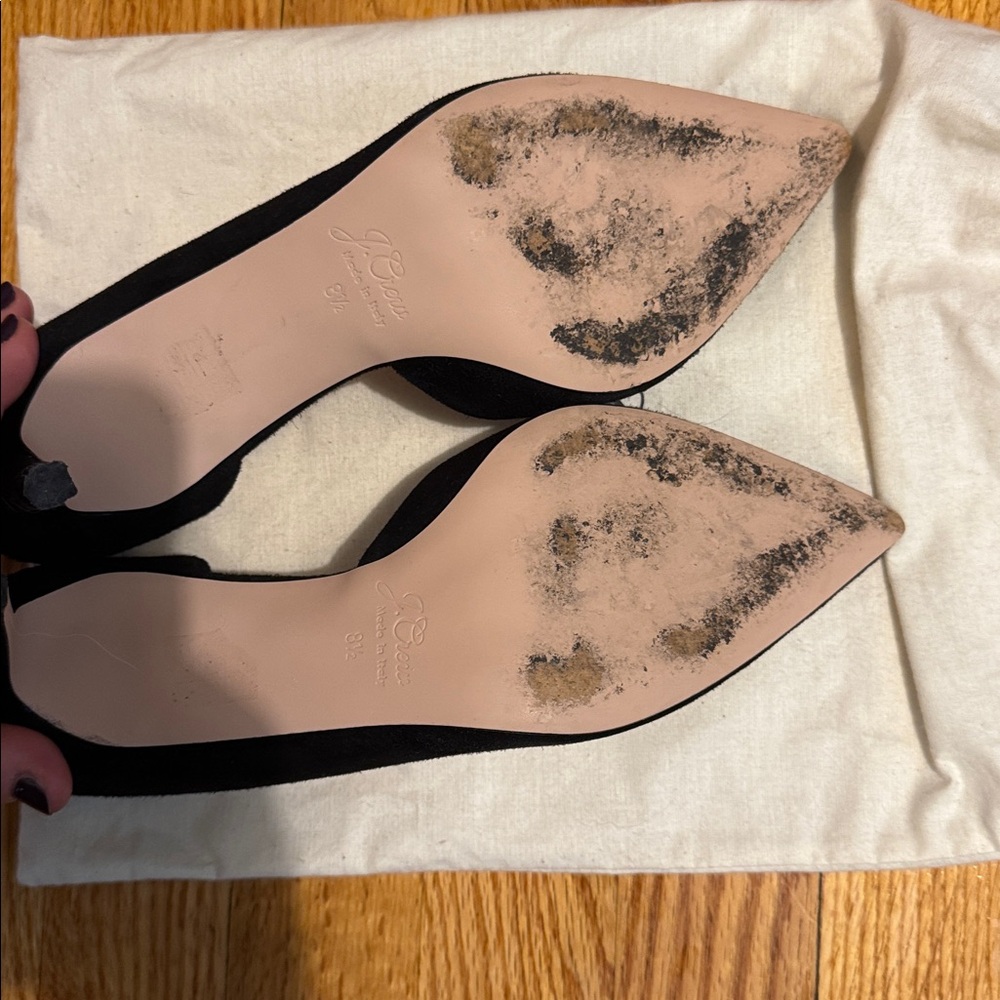 Black suede j crew heels - Picture 5 of 5